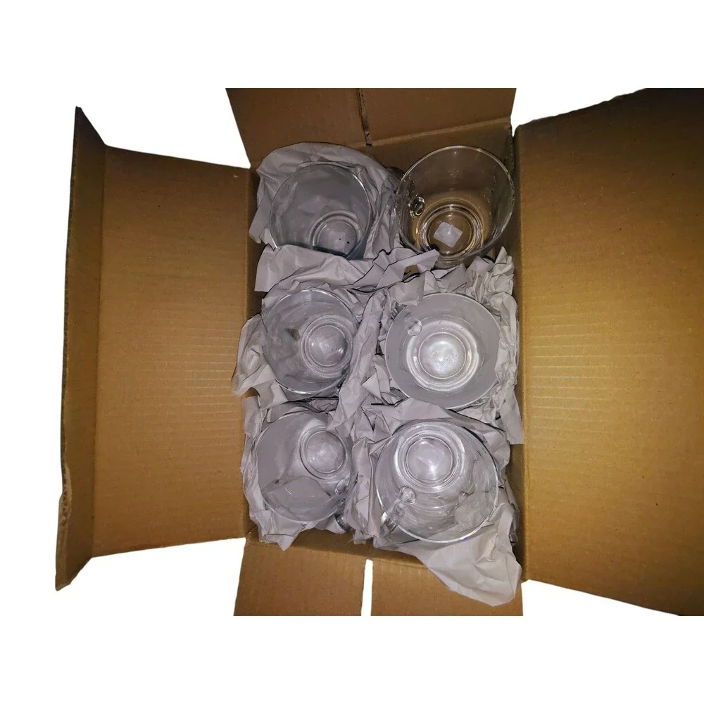 New CRATE & BARREL PARTY TIME punch bowl CUPS set of 6 in box    57